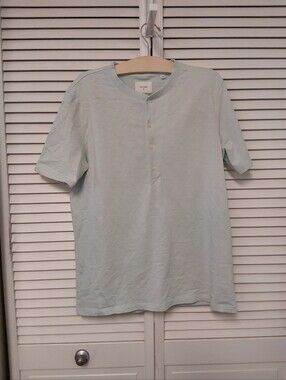 Billy Reid Pale Mint Short-Sleeve Henley Tee